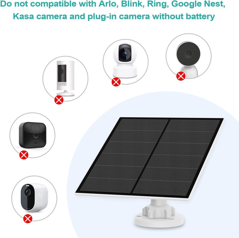 YCTechCam Solar Panel for Security Camera, 5W USB Solar Panel for Outdoor Rechargeable Battery Camera, Solar Panels with 9.8ft Cable, Adjustable Wall Mount, IP65 Waterproof, 3 Pack - Image 3